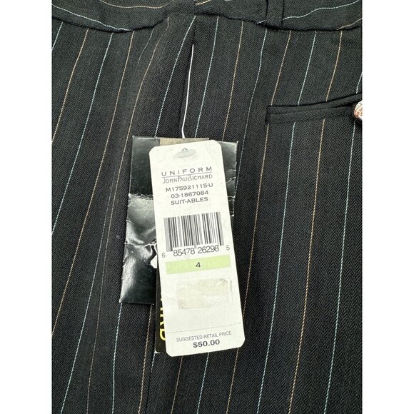John Paul Richard Women's Capri Cropped Pinstripe Pants Size 4 Black & Blue - Picture 5 of 7